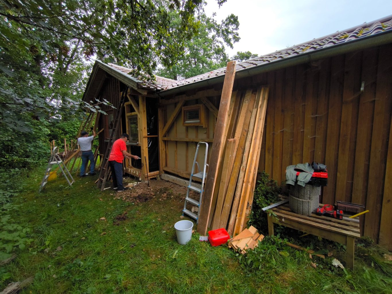 Dämmarbeiten für den Winter
