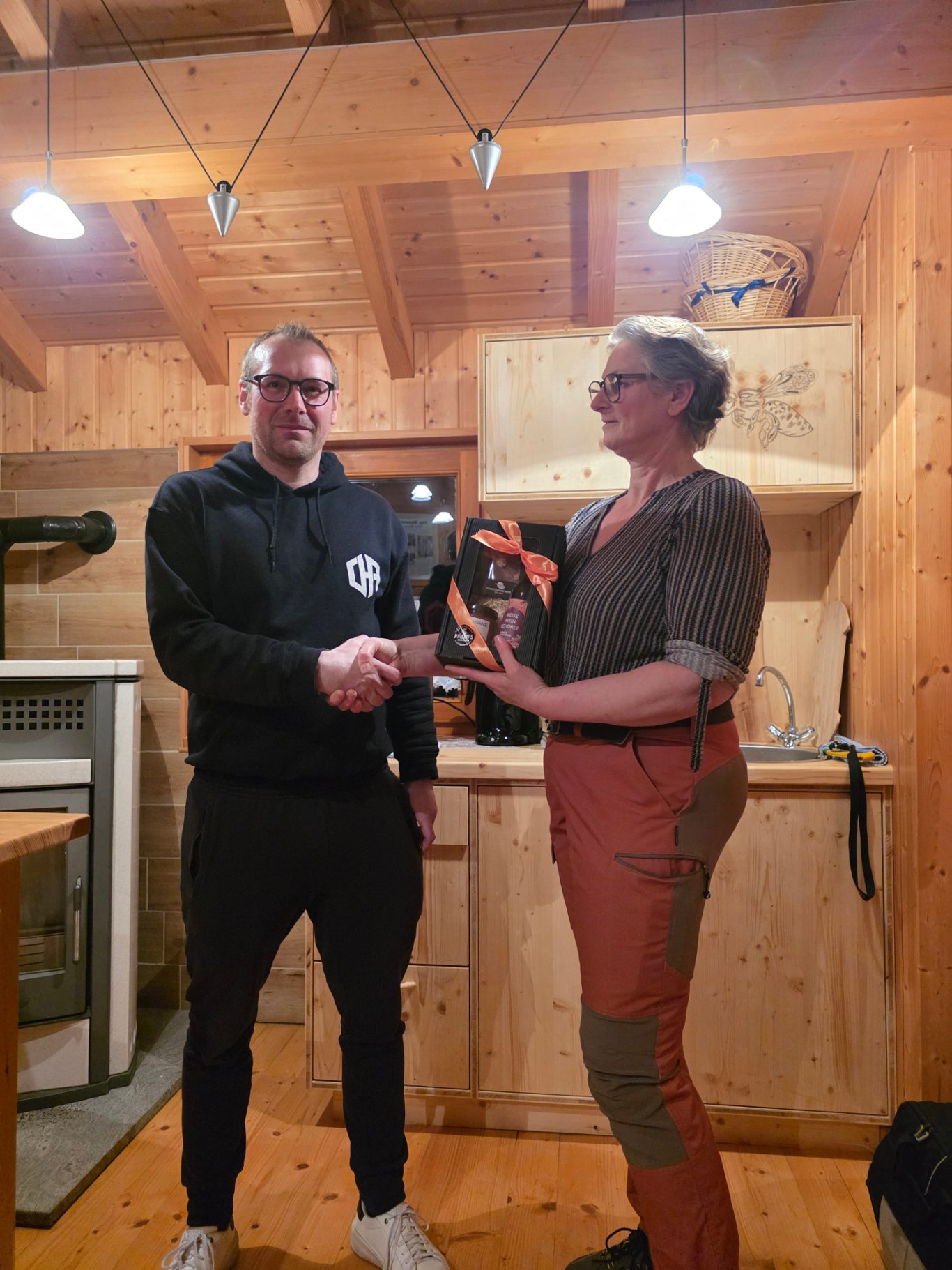 Dozent Gregor Raab beim letzten Vortrag, zusammen mit Katrin Ederer